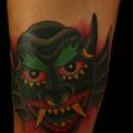 tatuaje Brazo Demonio por Sunrat Tattoo