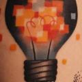Schulter Arm Fantasie Elefant Lampe Ballon tattoo von Sunrat Tattoo