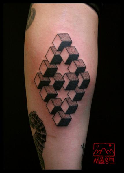 Arm Fantasy Geometric Tattoo by Seoul Ink Tattoo