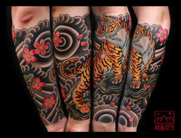 Tatuaggio Braccio Giapponesi Tigre di Seoul Ink Tattoo