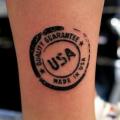 tatuaggio Gamba Usa Logo di Og Tattoo