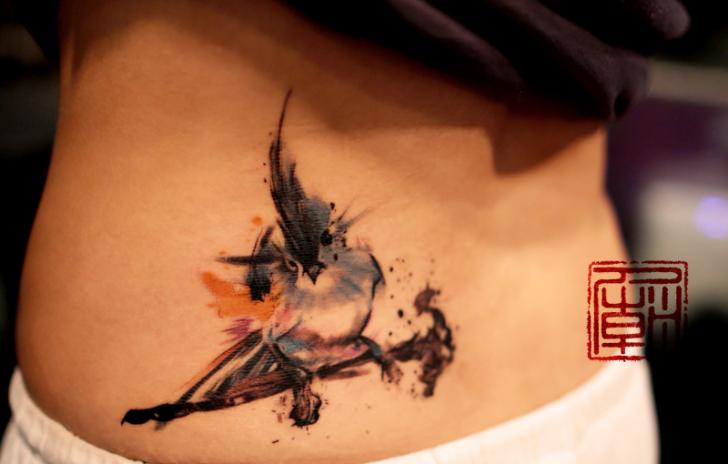 Seite Vogel Tattoo von Tattoo Temple