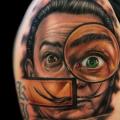 Shoulder Fantasy Salvador Dali tattoo by Khan Tattoo