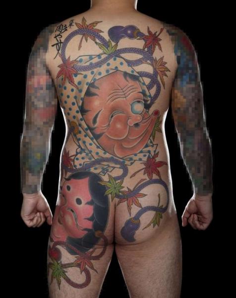Fantasy Japanese Back Tattoo by Horiyasu Tattoo