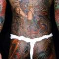 Bein Japanische Rücken Samurai Po tattoo von Horiyasu Tattoo