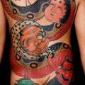 Schlangen Japanische Rücken tattoo von Horiyasu Tattoo