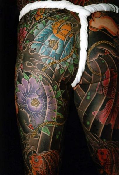 Bein Japanische Rücken Po Körper Tattoo von Horiyasu Tattoo