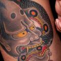 Schlangen Japanische Drachen Po Oberschenkel tattoo von Horiyasu Tattoo