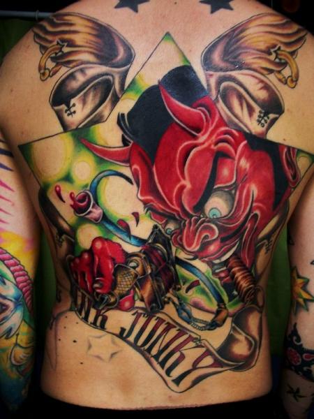 Fantasy Back Devil Tattoo by Koji Tattoo