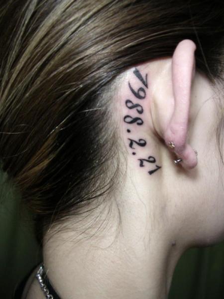 Lettering Head Fonts Tattoo by Koji Tattoo