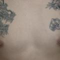 Schulter Arm Japanische Tiger Drachen tattoo von Koji Tattoo