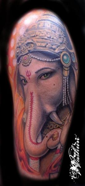 Arm Religious Ganesh Tattoo by Last Gate Tattoo
