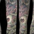 Skull Eye Sleeve tattoo by Last Gate Tattoo