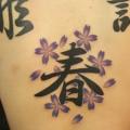 tatuaje Letras Espalda Fuentes por M Crow Tattoo