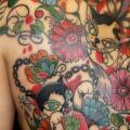 tatuaggio Fantasy Schiena Gatto di South Dragon Tattoo
