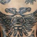 Back Tribal Maya Sun Moon tattoo by South Dragon Tattoo