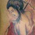 Side Japanese Geisha tattoo by Brasil Tatuagem
