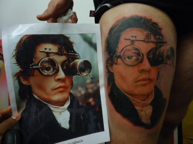 Tatuagem Realísticas Johnny Depp por Hell Tattoo