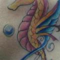 Shoulder Seahorse tattoo by Hell Tattoo