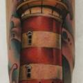 tatuaggio Braccio Realistici Faro di Art n Style