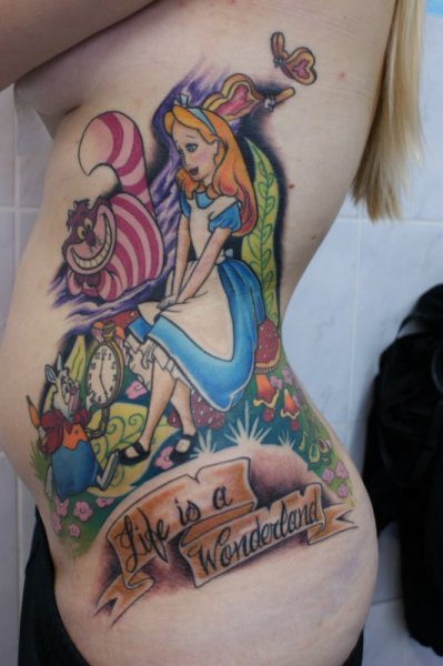 Fantasie Seite Alice Im Wunderland Tattoo von Art n Style