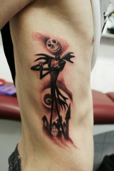 Side Tim Burton Tattoo by Art n Style