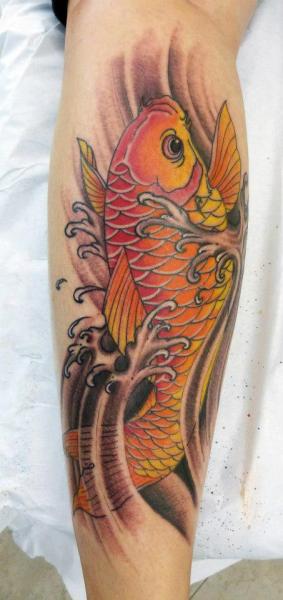 Arm Japanese Carp Koi Tattoo by Leds Tattoo