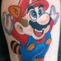 tatuaje Brazo Super Mario por Leds Tattoo