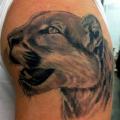 Shoulder Realistic Tiger tattoo by Leds Tattoo