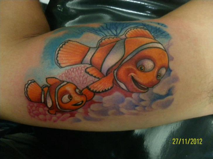 Tatuaje Brazo Fantasy Pescado por Maceio Tattoo