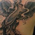 Back Phoenix tattoo by Maceio Tattoo
