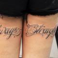 Leg Lettering Fonts tattoo by Maceio Tattoo