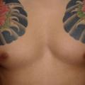 tatuaggio Braccio Petto Fiore Giapponesi di Tattoo Studio Shangri-La