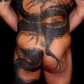 Leg Japanese Back Dragon Butt tattoo by Tattoo HM
