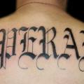 Leuchtturm Rücken Fonts tattoo von Tattoo Irezumi