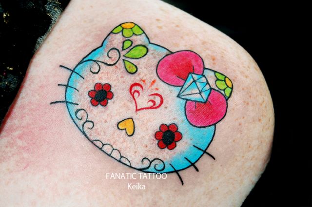 Fantasy Hello Kitty Tattoo by Tattoo Irezumi