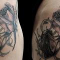 tatuaggio Realistici Fiore Coscia di Tattoo Irezumi