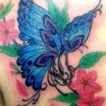 Shoulder Butterfly tattoo by Wizdom Tattoo