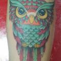 Arm New School Owl tattoo by Tattoo Br