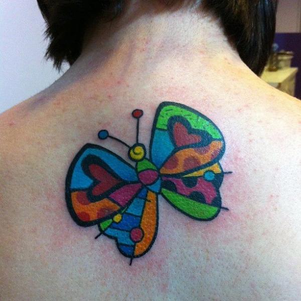 Back Butterfly Tattoo by Tattoo Br