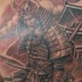 Schulter Japanische Samurai tattoo von Tattoo Br