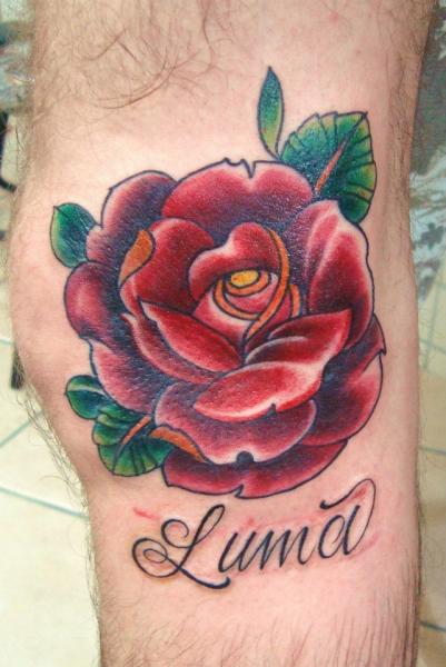 Leg Flower Tattoo by Tattoo Loyalty