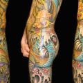tatuaggio Gamba Fianco Draghi di Nico Tattoo Crew
