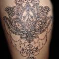 tatuagem Coxa Mandala por Baltic Tattoo