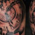 Shoulder Clock tattoo by Medusa Tattoo