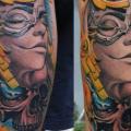 Fantasie Frauen Oberschenkel tattoo von Medusa Tattoo