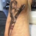 Realistic Scissor Foot tattoo by Tattoo Resolution