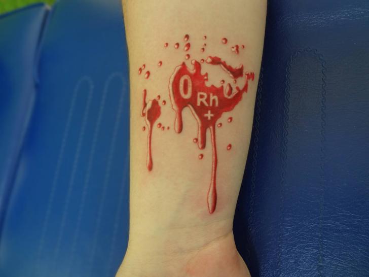 Arm Lettering Fonts Blood Tattoo by Tattoo Stingray