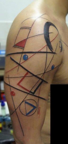 Shoulder Fantasy Geometric Tattoo by Tattoo Stingray