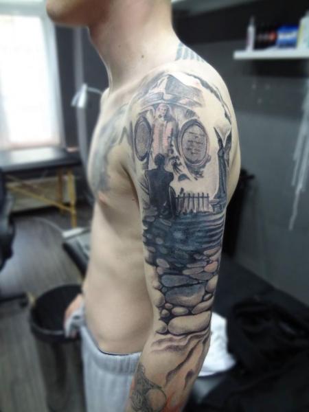Tatuaggio Spalla Paesaggio di Tattoo Stingray